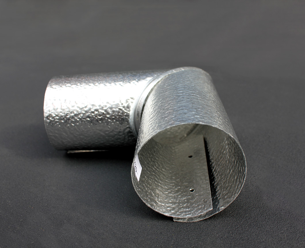 90 Degree Aluminium Pipe Cladding Elbow Detail