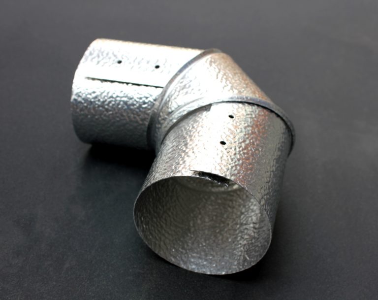Swept Aluminium Pipe Cladding Bend | Behling Insulation Supplies